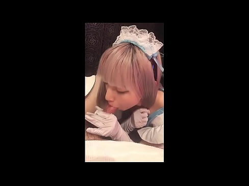 ❤️ Idol Japanese [mayuka], Aṣọ iranṣẹbinrin Faranse, apakan 1, ifefẹfẹ ati fifẹ kuro pẹlu ipara ️❌  Ibalopo ❌️❤